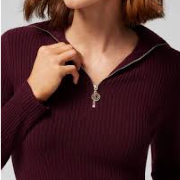 NWT White House Black Market half zip pullover - Picture 4 of 9